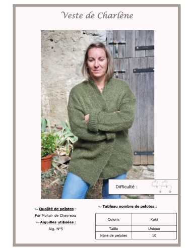 Modèle tricot Veste de Charlène
