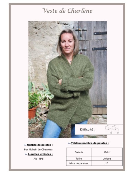 Modèle tricot Veste de Charlène
