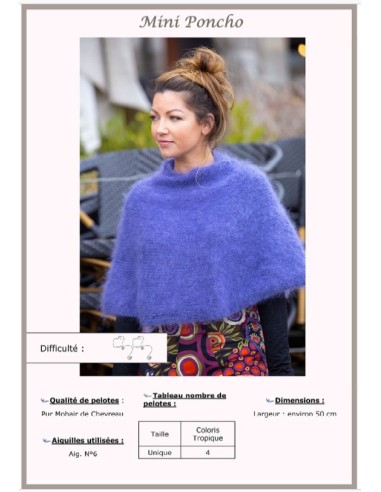 Modèle tricot Mini-poncho