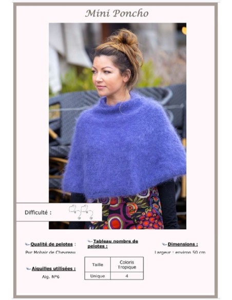 Modèle tricot Mini-poncho