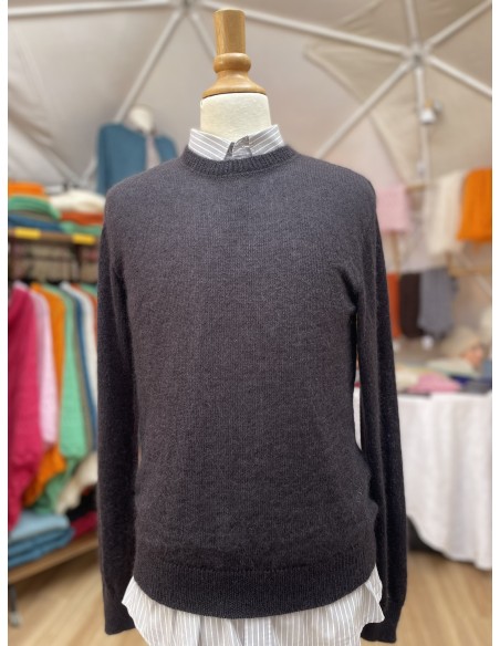 Pull HOMME noir léger en mohair et soie (-25%)