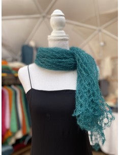 Carré dentelle sapin en 60% mohair et 40% soie