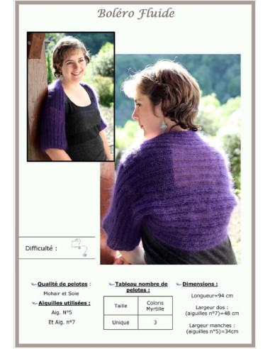 Modèle tricot Boléro Fluide