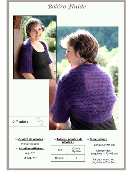 Modèle tricot Boléro Fluide