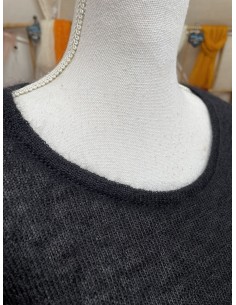 Pull FEMME noir léger en mohair et soie (-25%) 2