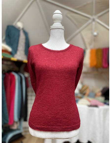 Pull FEMME grenade léger en mohair et soie (-25%)