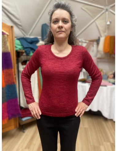 Pull FEMME grenade léger en mohair et soie (-25%)