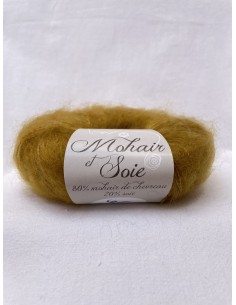 Pelote Jaune miel - 80% mohair 20% soie 2