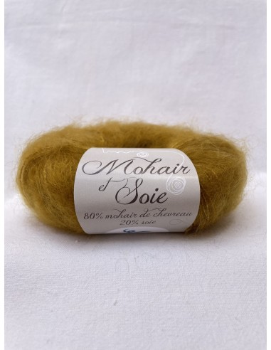 Pelote Jaune miel - 80% mohair 20% soie