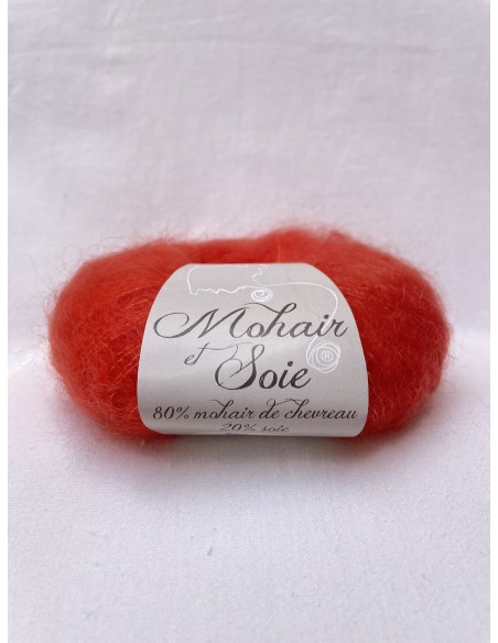 Pelote Mandarine - 80% mohair 20% soie