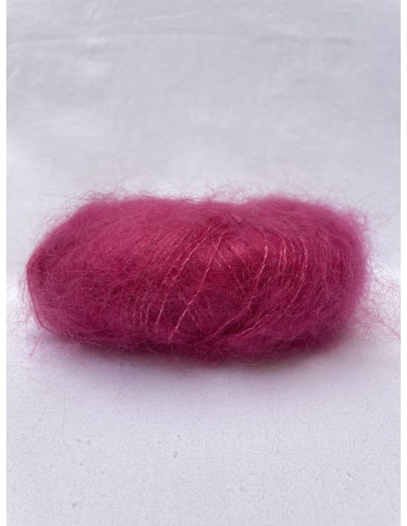 Pelote Rose hortensia - 80% mohair 20% soie