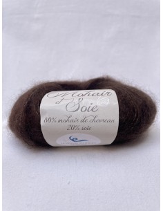 Pelote Chocolat - 80% mohair 20% soie 2