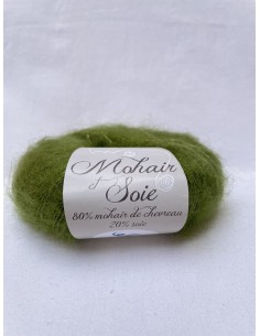 Pelote Vert Mousse - 80% mohair 20% soie 2