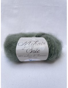 Pelote Vert Kaki - 80% mohair 20% soie 2