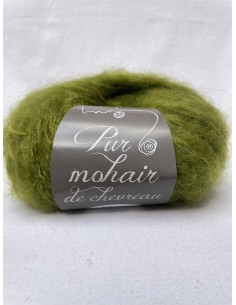 Pelote Vert Mousse - Pur mohair 2