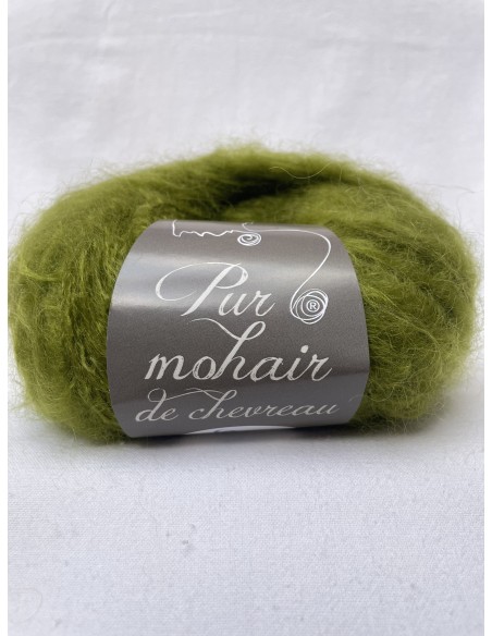 Pelote Vert Mousse - Pur mohair