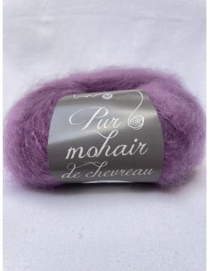 Pelote Mauve - Pur mohair 2