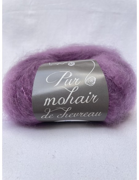Pelote Mauve - Pur mohair