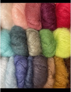 Gamme de couleurs en 80% Kidmohair et 20% soie