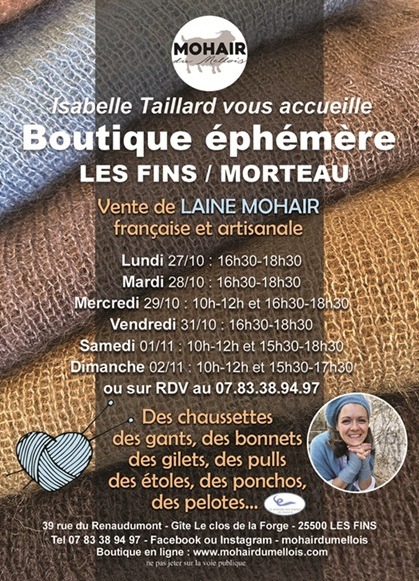 Du 27 au 02 novembre - Boutique éphémère dans le Haut-Doubs