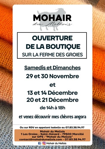 29-30 novembre et 13-14 / 20-21 décembre - Ouverture de la boutique sur la ferme