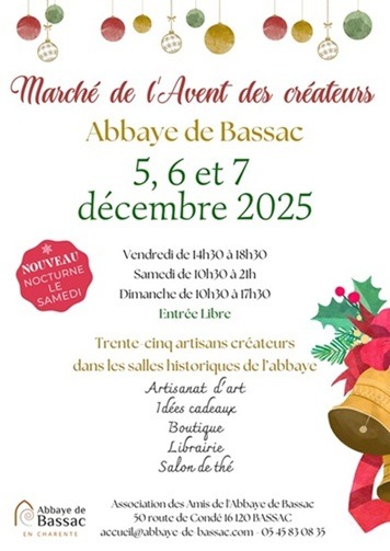 5-6-7 décembre - Marché de l'Avent de l'Abbaye de Bassac